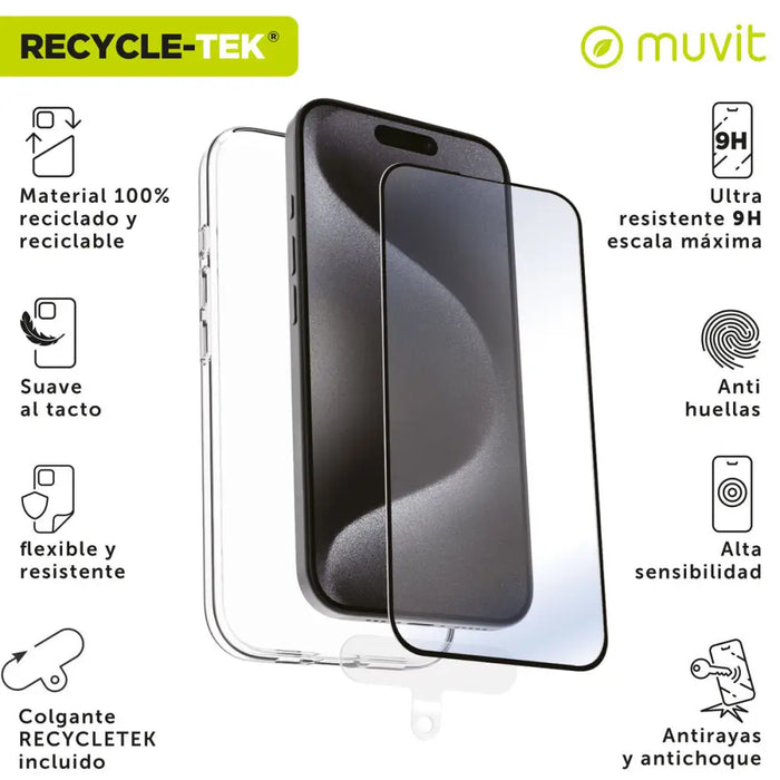 Калъф за мобилен телефон и протектор Muvit for Change