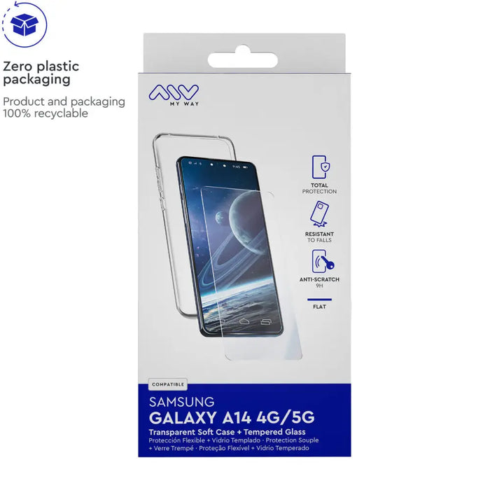 Калъф за мобилен телефон и протектор Myway Galaxy A14 4G/5G