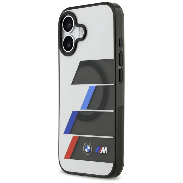Калъф BMW M IML Metal Buttons Tricolor Lines MagSafe