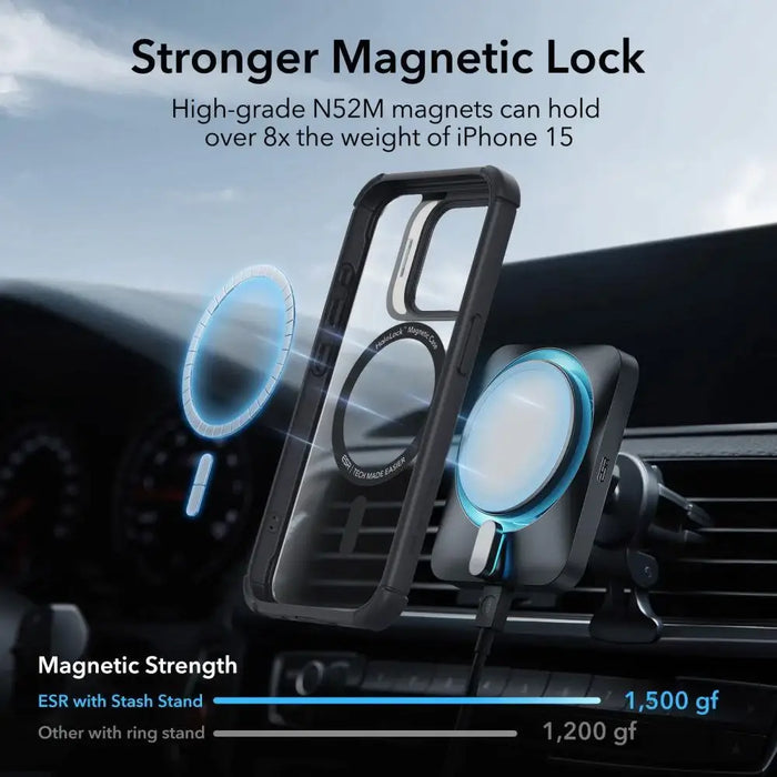 Калъф ESR Armor Tough Kickstand Halolock за iPhone 15 Pro