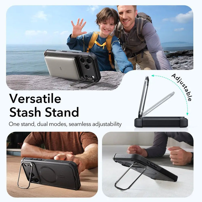 Калъф ESR Cyber Kickstand MagSafe за iPhone 17 Pro - черен