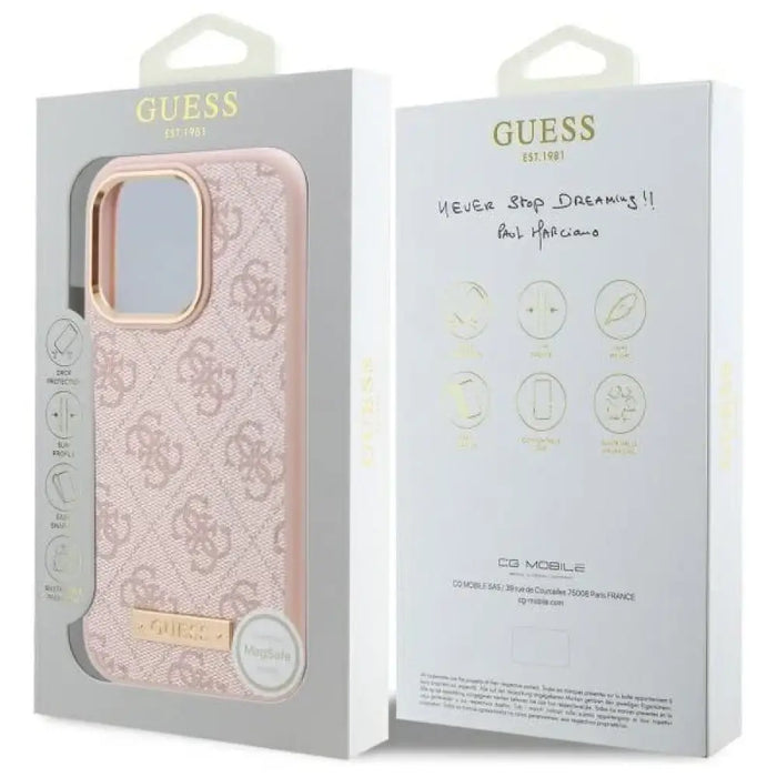 Калъф Guess 4G Logo Plate MagSafe за iPhone 16 Pro Max