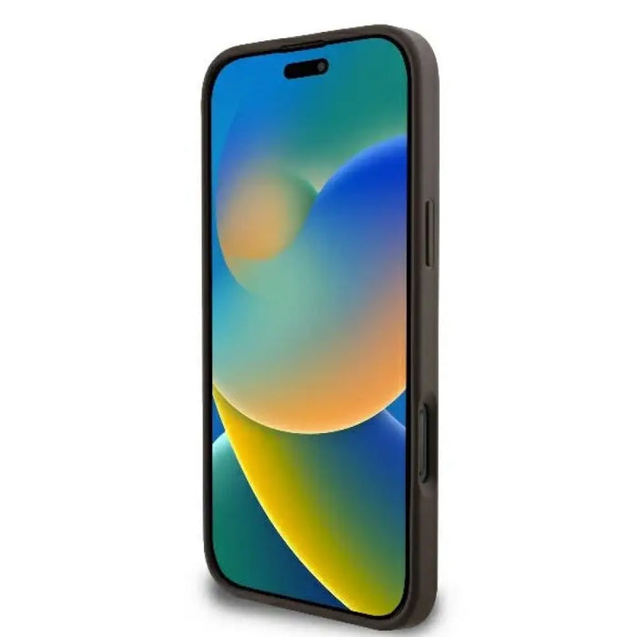 Калъф Guess 4G с голямо лого за iPhone 16 Pro Max - кафяв