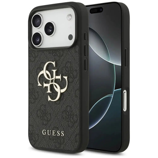 Калъф Guess 4G с голямо лого за iPhone 17 Pro - черен