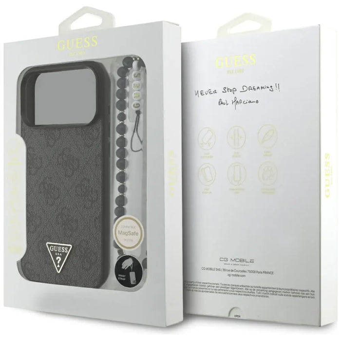 Калъф Guess 4G Strap Triangle Logo MagSafe за iPhone 17 Pro