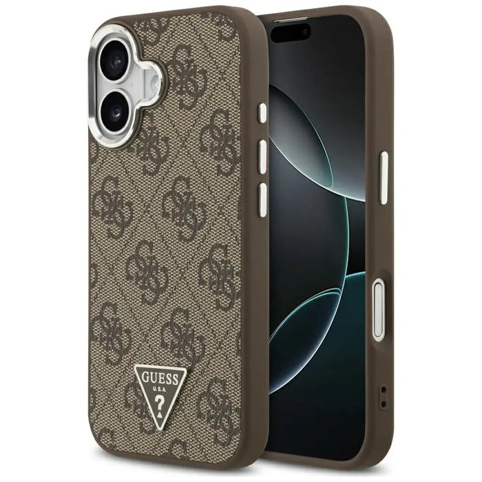 Калъф Guess 4G Triangle Logo MagSafe за iPhone 17 - кафяв