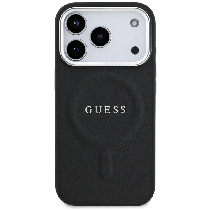 Калъф Guess Classic Logo MagSafe за iPhone 17 Pro - черен
