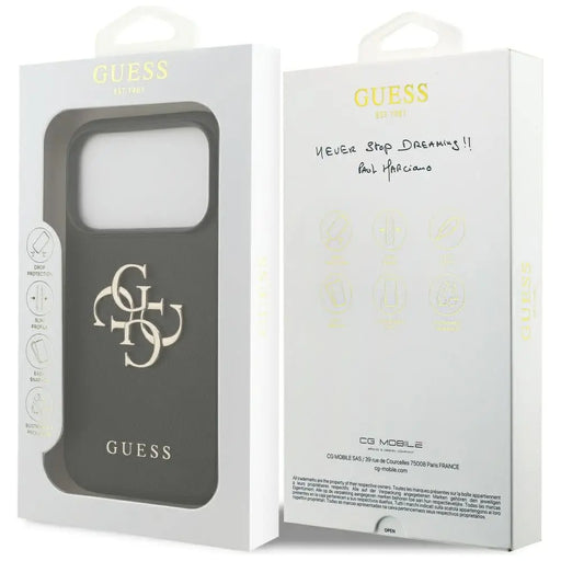 Калъф Guess Grained Big 4G & Classic Logo за iPhone 17 Pro