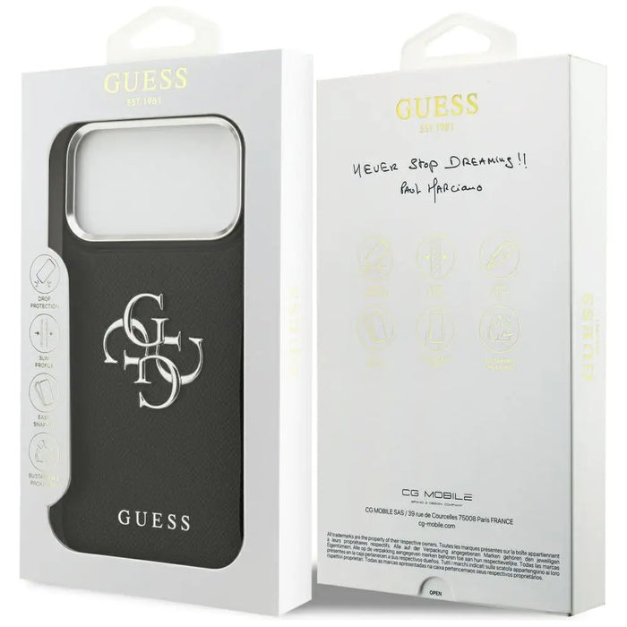 Калъф Guess Grained Big 4G Classic Logo за iPhone 17 Pro