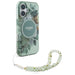 Калъф Guess IML Flowers With Pearl Strap MagSafe за iPhone