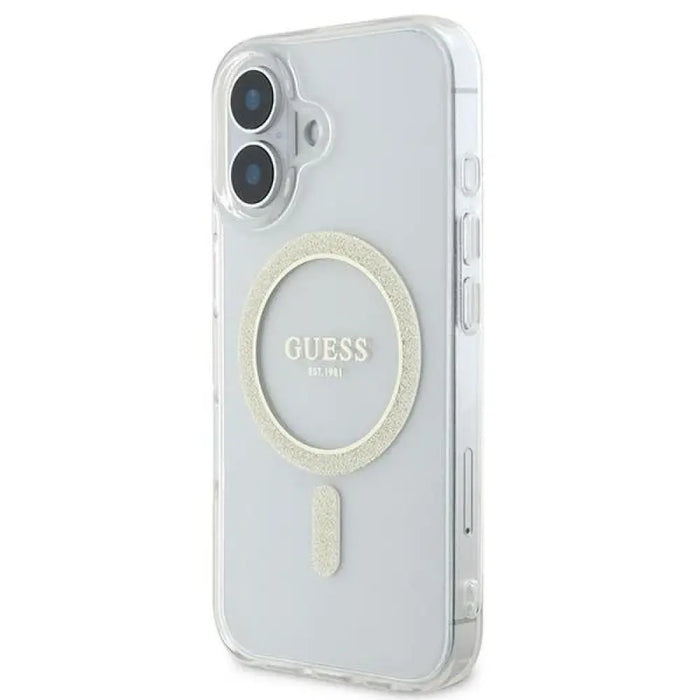 Калъф Guess IML Glitter Circle MagSafe за iPhone 16