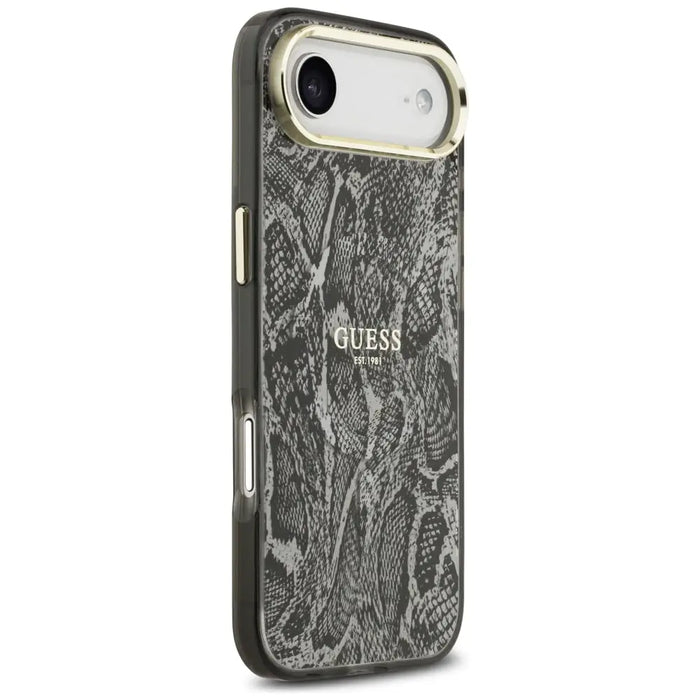 Калъф Guess Python Pattern MagSafe за iPhone Air - черен