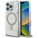 Калъф Guess Resin Flowers Glitter MagSafe за iPhone 16 Pro