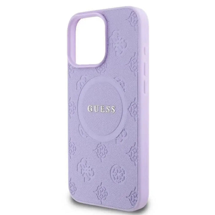 Калъф Guess Saffiano Peony Classic Logo MagSafe за iPhone