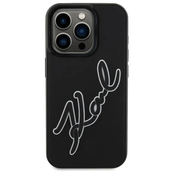Калъф Karl Lagerfeld 3D Rubber Signature за iPhone 15 Pro