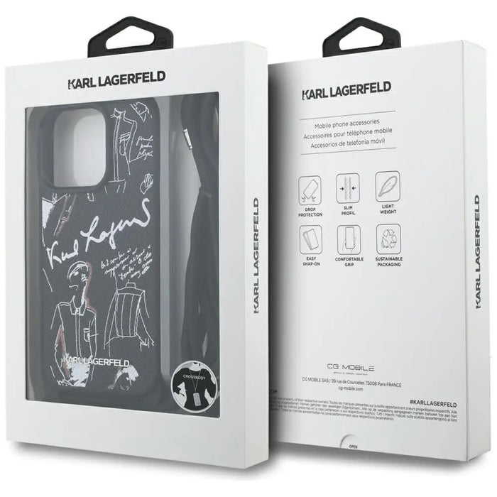 Калъф Karl Lagerfeld Crossbody Grained Pattern & Logo