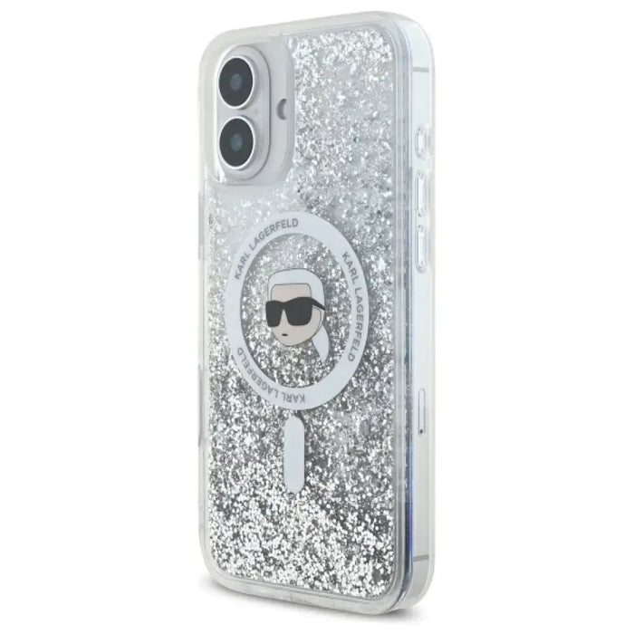 Калъф Karl Lagerfeld Liquid Glitter Karl Head Magsafe