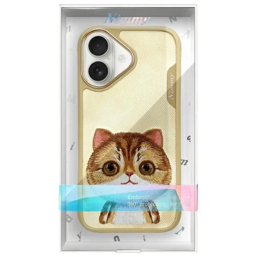 Калъф Nimmy Big Eyed Pet 2.0 Cat за iPhone 16 - зелен