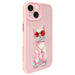 Калъф Nimmy Glasses Cool Cat за iPhone 15 - розов