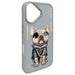 Калъф Nimmy Glasses Cool Dog за iPhone 16 - сив
