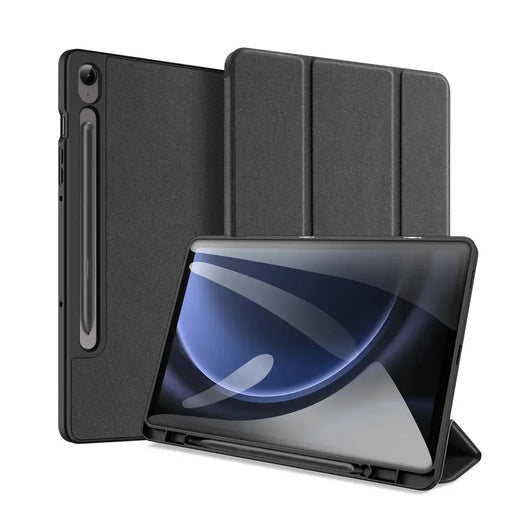 Калъф от еко-кожа Dux Ducis Domo за Samsung Tab S9 FE+ черен