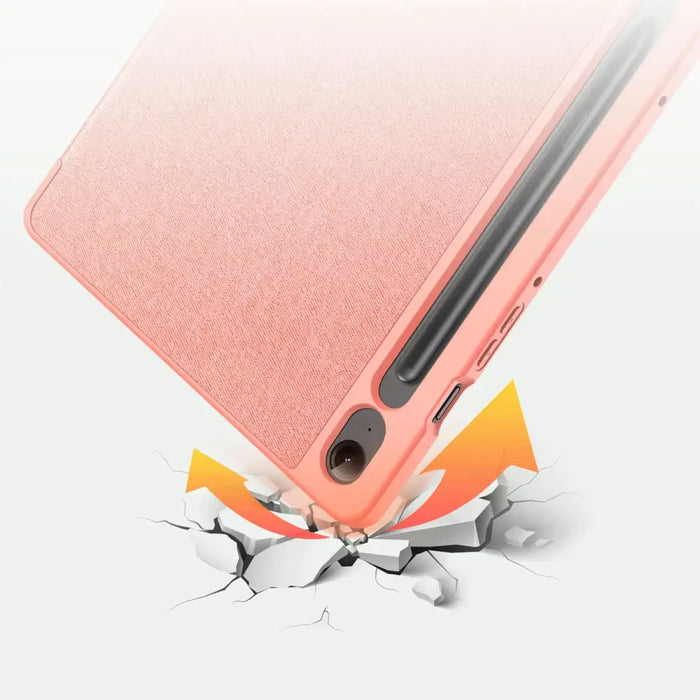 Калъф от еко-кожа Dux Ducis Domo за Samsung Tab S9 FE+ розов