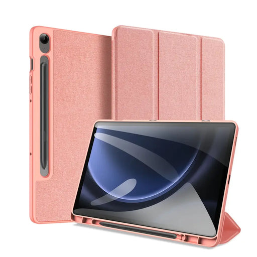 Калъф от еко-кожа Dux Ducis Domo за Samsung Tab S9 FE+ розов