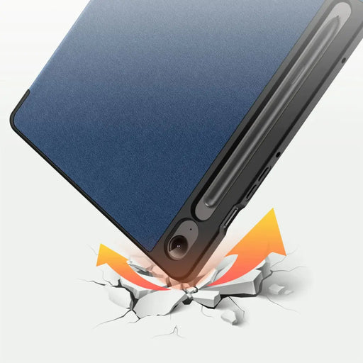 Калъф от еко-кожа Dux Ducis Domo за Samsung Tab S9 FE+ син