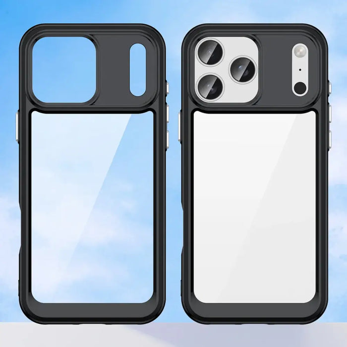 Калъф Outer Space за iPhone 17 Pro Max - черен прозрачен