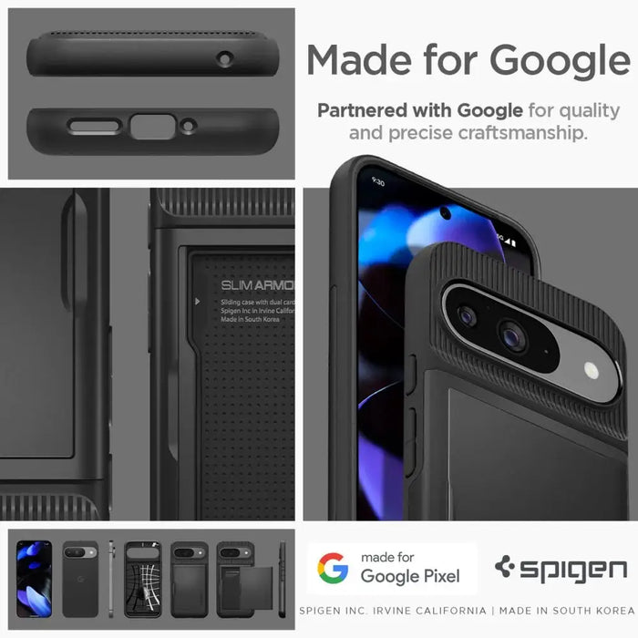 Калъф Spigen Slim Armor CS за Google Pixel 9 / 9 Pro - черен