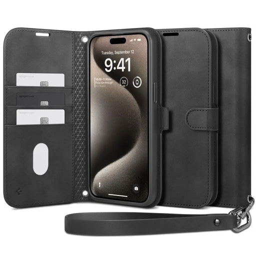 Калъф Spigen Wallet S Pro за iPhone 15 Pro черен