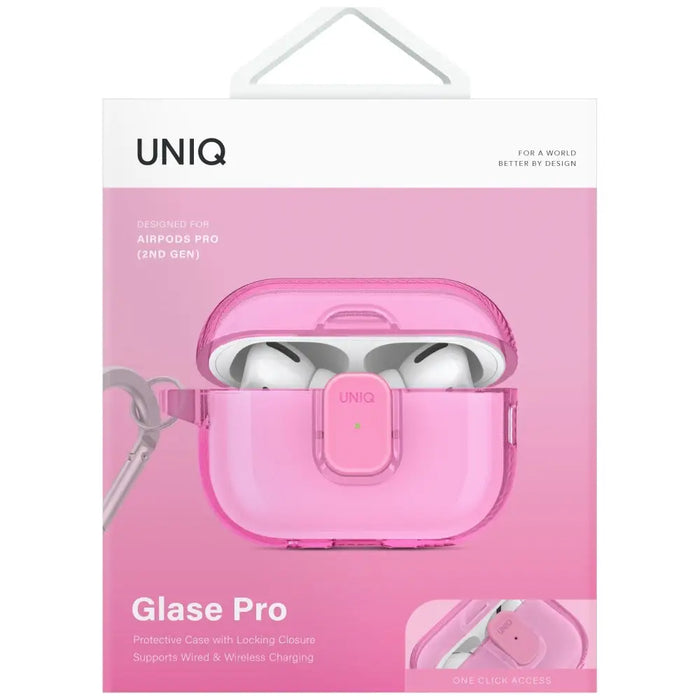 Калъф Uniq Glase Pro за AirPods Pro 2 - Розов
