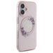Калъф Guess IML Flowers Wreath MagSafe за iPhone 16 - розов