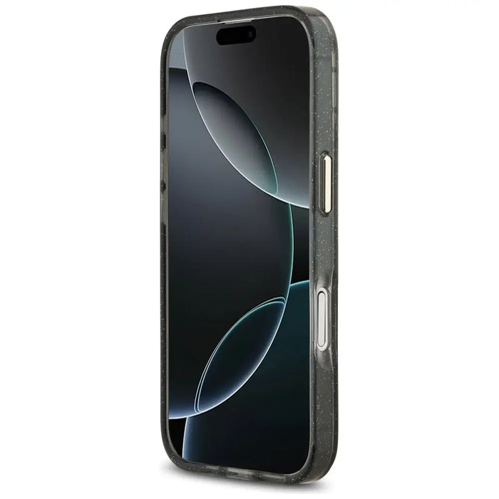 Калъф Guess IML Glitter Flowers Triangle MagSafe за iPhone