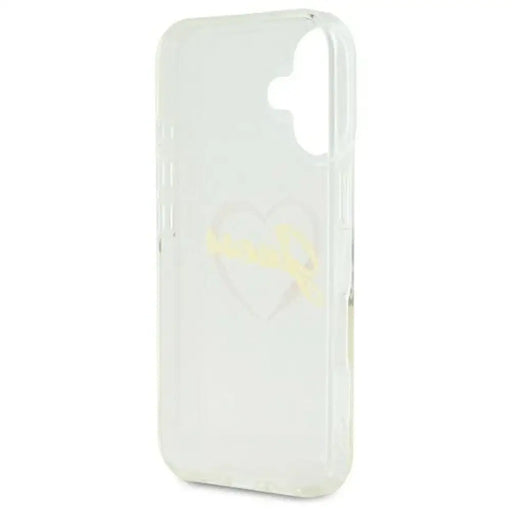 Калъф Guess IML Heart за iPhone 16 plus - прозрачен