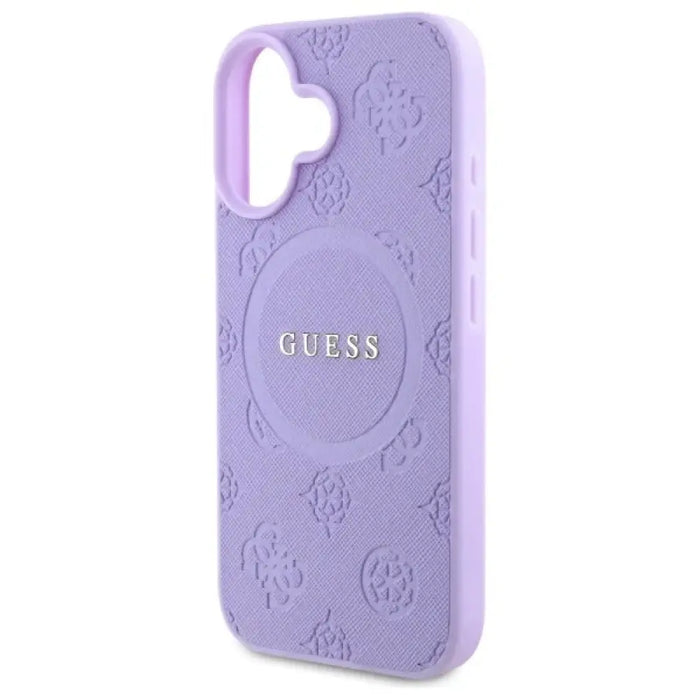 Калъф Guess Saffiano Peony Classic Logo MagSafena за iPhone