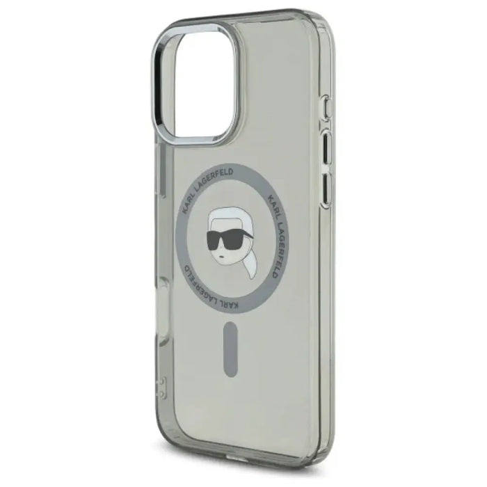 Калъф Karl Lagerfeld IML Metal Karl Head MagSafe за iPhone