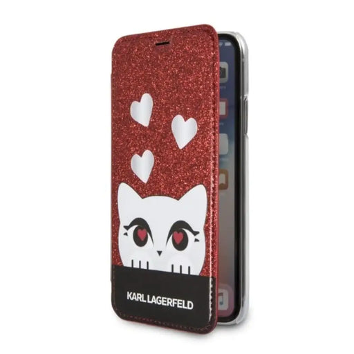 Калъф Karl Lagerfeld Valentine за iPhone X/XS - червен