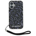 Калъф Karl Lagerfeld Zebra With Cord iPhone 16 - лилав