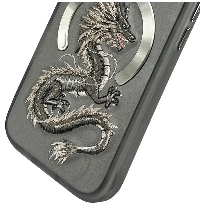 Калъф Nimmy Dragon MagSafe за iPhone 16 Pro Max - сив