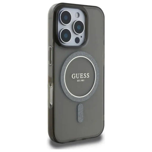 Калъф Guess IML Glitter Circle MagSafe за iPhone 16 Pro
