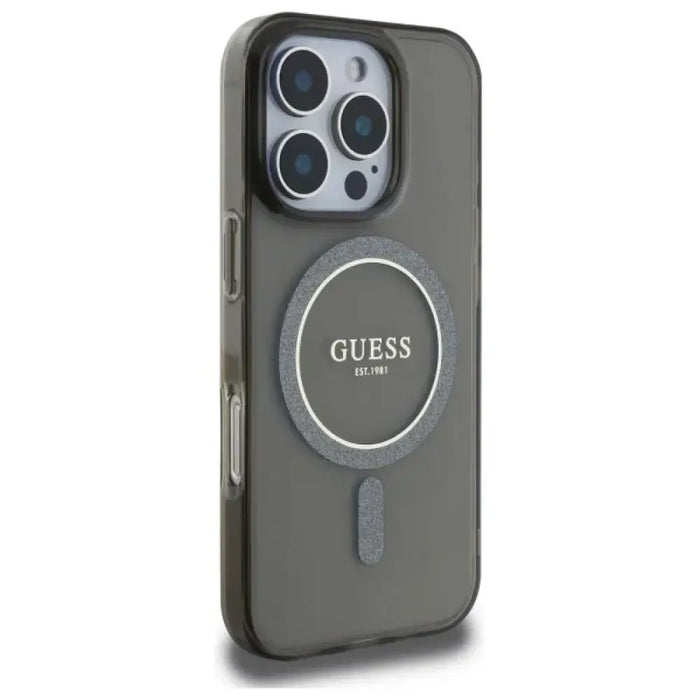Калъф Guess IML Glitter Circle MagSafe за iPhone 16 Pro
