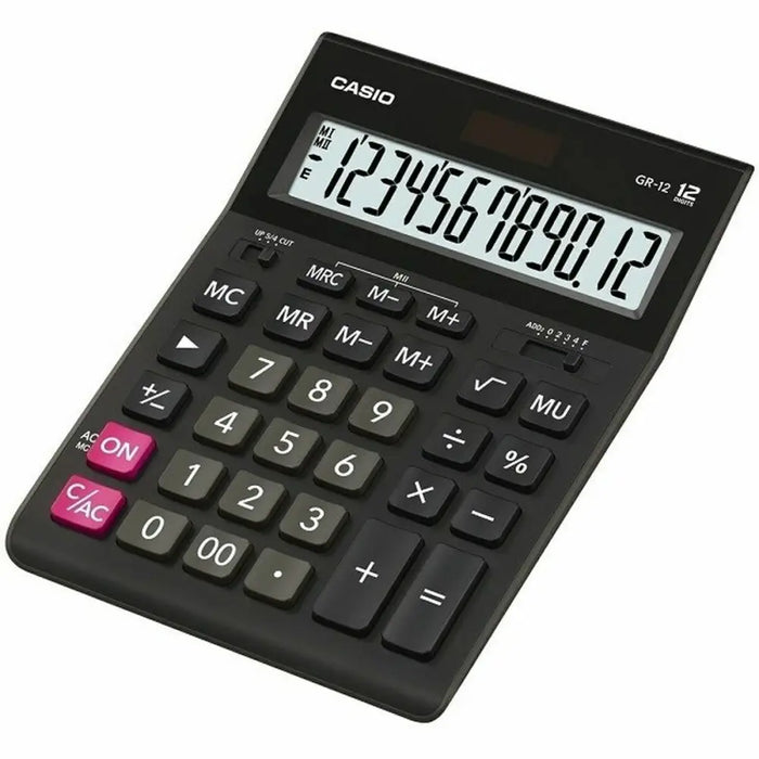 Калкулатор Casio GR-12 Черен Пластмаса