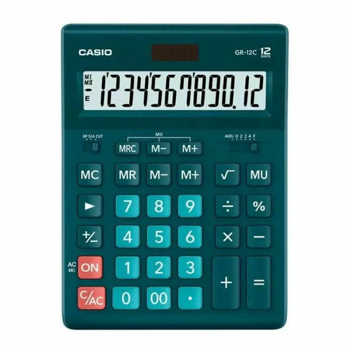 Калкулатор Casio GR-12C-DG Черен Зелен Пластмаса