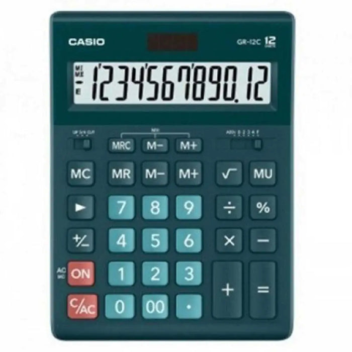 Калкулатор Casio GR-12C-DG Черен Зелен Пластмаса
