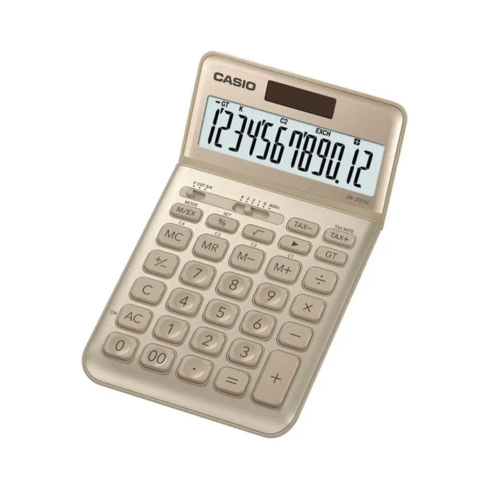 Калкулатор Casio JW-200SC-GD Златен Пластмаса