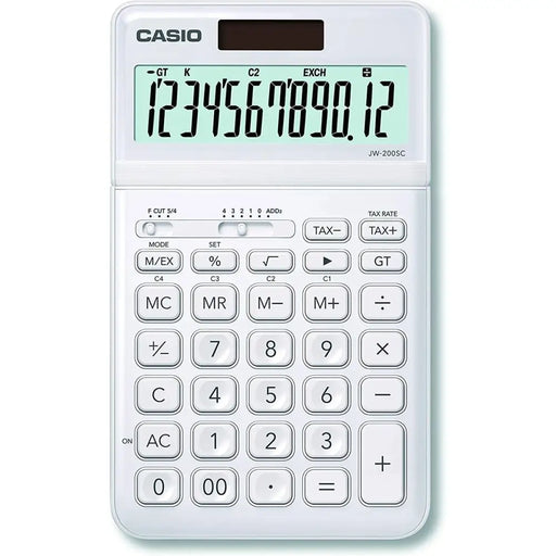 Калкулатор Casio JW-200SC-WE Бял Пластмаса