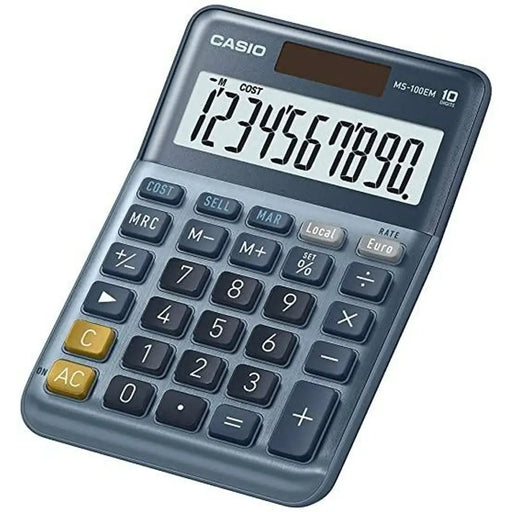 Калкулатор Casio MS-100EM Син (10 броя)