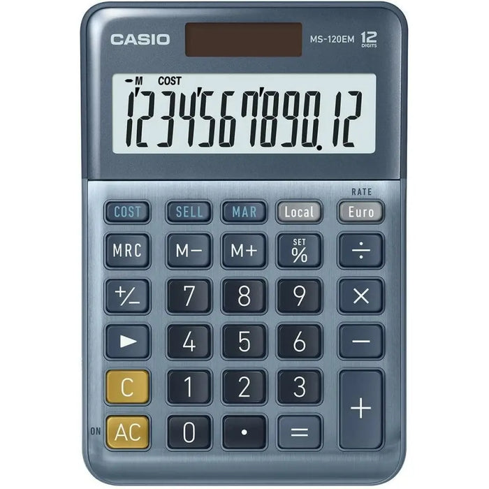 Калкулатор Casio MS-100EM Син (10 броя)