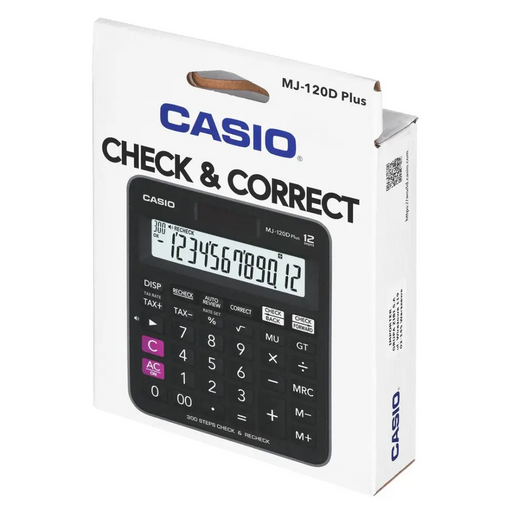 КАЛКУЛАТОР CASIO OFFICE MJ-120D PLUS ЧЕРЕН 12 ЦИФРЕН ДИСПЛЕЙ